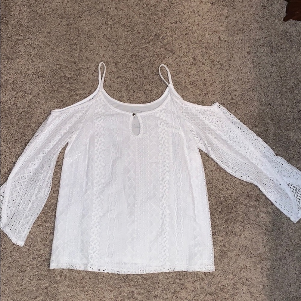 Eyelet white top